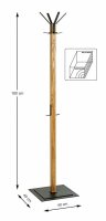 HAKU Möbel Kleiderständer 54326 eiche Holz 6...