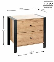 HAKU Möbel Konsole Nachttisch rechteckig MDF-Platte...