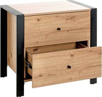 HAKU Möbel Konsole Nachttisch rechteckig MDF-Platte eiche 60,0 x 42,0 x 60,0 cm, 1 St.