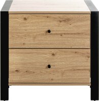 HAKU Möbel Konsole Nachttisch rechteckig MDF-Platte eiche 60,0 x 42,0 x 60,0 cm, 1 St.
