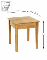 HAKU Möbel Beistelltisch Massivholz eiche 45,0 x...