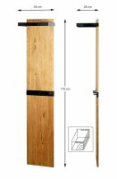 HAKU Möbel Wandgarderobe 54337 eiche Holz 5 Haken...