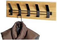 HAKU Möbel Wandgarderobe 54336 eiche Holz 5 Haken...