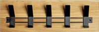 HAKU Möbel Wandgarderobe 54336 eiche Holz 5 Haken 60,0 x 20,0 cm, 1 St.