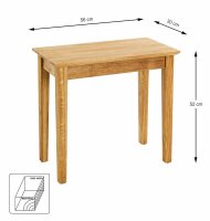 HAKU Möbel Beistelltisch rechteckig Holz schwarz...