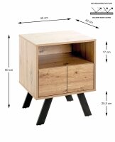 HAKU Möbel Konsole Nachttisch rechteckig MDF-Platte...