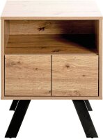 HAKU Möbel Konsole Nachttisch rechteckig MDF-Platte eiche 45,0 x 40,0 x 60,0 cm, 1 St.