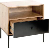 HAKU Möbel Konsole Nachttisch rechteckig MDF-Platte eiche 55,0 x 42,0 x 60,0 cm, 1 St.