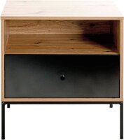 HAKU Möbel Konsole Nachttisch rechteckig MDF-Platte eiche 55,0 x 42,0 x 60,0 cm, 1 St.