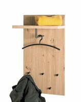 HAKU Möbel Wandgarderobe 54439 eiche Holz 5 Haken...