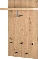 HAKU Möbel Wandgarderobe 54439 eiche Holz 5 Haken 48,0 x 90,0 cm, 1 St.