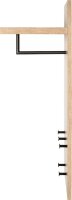 HAKU Möbel Wandgarderobe 54439 eiche Holz 5 Haken 48,0 x 90,0 cm, 1 St.