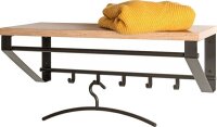 HAKU Möbel Wandgarderobe 54441 eiche Holz 5 Haken...