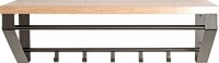 HAKU Möbel Wandgarderobe 54441 eiche Holz 5 Haken 70,0 x 23,0 cm, 1 St.