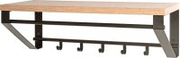 HAKU Möbel Wandgarderobe 54441 eiche Holz 5 Haken 70,0 x 23,0 cm, 1 St.