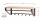 HAKU Möbel Wandgarderobe 54441 eiche Holz 5 Haken 70,0 x 23,0 cm, 1 St.