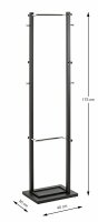 HAKU Möbel Kleiderständer 54527 schwarz Metall...