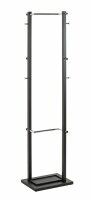 HAKU Möbel Kleiderständer 54527 schwarz Metall 10 Haken 40,0 x 175,0 cm, 1 St.