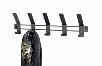 HAKU Möbel Wandgarderobe 54534 schwarz Metall 5...