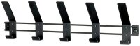 HAKU Möbel Wandgarderobe 54534 schwarz Metall 5 Haken 52,0 x 14,0 cm, 1 St.
