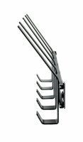 HAKU Möbel Wandgarderobe 54534 schwarz Metall 5 Haken 52,0 x 14,0 cm, 1 St.