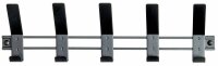 HAKU Möbel Wandgarderobe 54534 schwarz Metall 5 Haken 52,0 x 14,0 cm, 1 St.