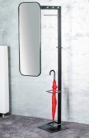 HAKU Möbel Kleiderständer 54553 schwarz Metall 8 Haken 35,0 x 175,0 cm, 1 St.