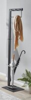 HAKU Möbel Kleiderständer 54553 schwarz Metall 8 Haken 35,0 x 175,0 cm, 1 St.