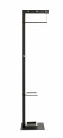 HAKU Möbel Kleiderständer 54553 schwarz Metall 8 Haken 35,0 x 175,0 cm, 1 St.