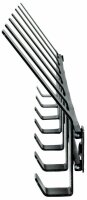 HAKU Möbel Wandgarderobe 54535 schwarz Metall 7 Haken 74,0 x 14,0 cm, 1 St.