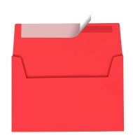 tecno Briefumschläge colors DIN C6 ohne Fenster intensivrot haftklebend 25 St.