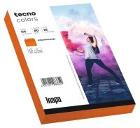 tecno Briefumschläge colors DIN C6 ohne Fenster intensivorange haftklebend 25 St.