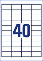 AVERY Zweckform Etiketten 3657-200 weiß 48,5 x 25,4 mm, 220 Blatt