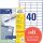AVERY Zweckform Etiketten 3657-200 weiß 48,5 x 25,4 mm, 220 Blatt