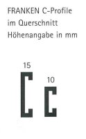 FRANKEN Etikettenhalter magnetisch braun 5,0 x 1,0 cm, 20 St.