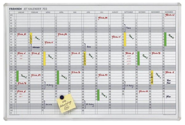 FRANKEN JetKalender® 703 Jahresplaner, Monatseinteilung 90,0 x 60,0 cm