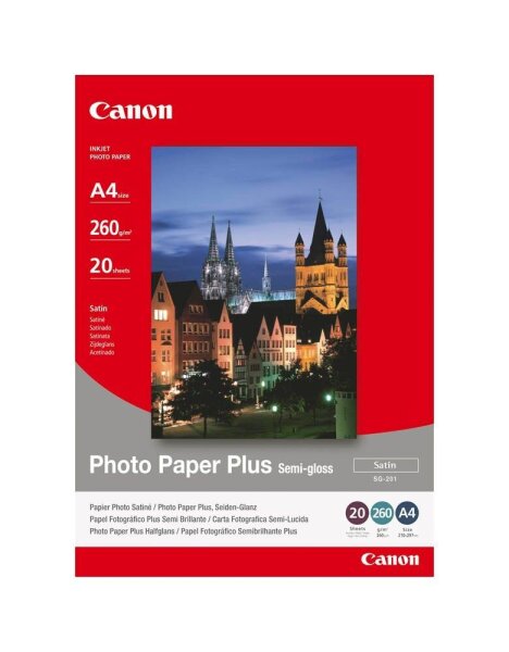 Canon Fotopapier SG-201 DIN A4 satiniert 260 g/qm 20 Blatt