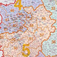 FRANKEN Postleitzahlenkarte Metall, beschichtet