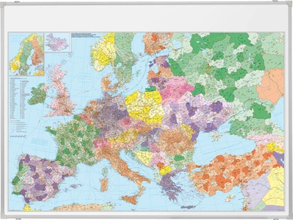 FRANKEN Europakarte Metall, beschichtet