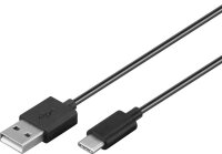 goobay USB 2.0 A/USB C Kabel 1,0 m schwarz, 1 St.