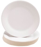 PROnappe Pappteller weiß 23,0 x 23,0 cm, 50 St.