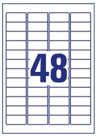 AVERY Zweckform Folien-Adressetiketten J4720-25 transparent 45,7 x 21,2 mm, 25 Blatt