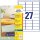 AVERY Zweckform Folien-Adressetiketten J4721-25 transparent 63,5 x 29,6 mm, 25 Blatt