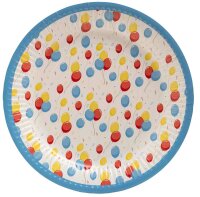 PROnappe Pappteller Ballons mehrfarbig Ø 23,0 cm,...