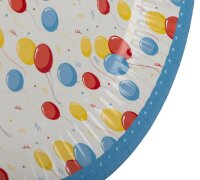 PROnappe Pappteller Ballons mehrfarbig Ø 23,0 cm, 10 St.