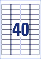 AVERY Zweckform Folien-Adressetiketten L4770-25 transparent 45,7 x 25,4 mm, 25 Blatt