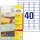 AVERY Zweckform Folien-Adressetiketten L4770-25 transparent 45,7 x 25,4 mm, 25 Blatt