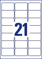 AVERY Zweckform Folien-Adressetiketten L7560-25 transparent 63,5 x 38,1 mm, 25 Blatt