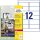 AVERY Zweckform wetterfeste Folienetiketten L4776-20 weiß 99,1 x 42,3 mm, 20 Blatt