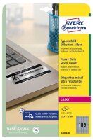 AVERY Zweckform Typenschildetiketten L6008-20 silber 25,4...